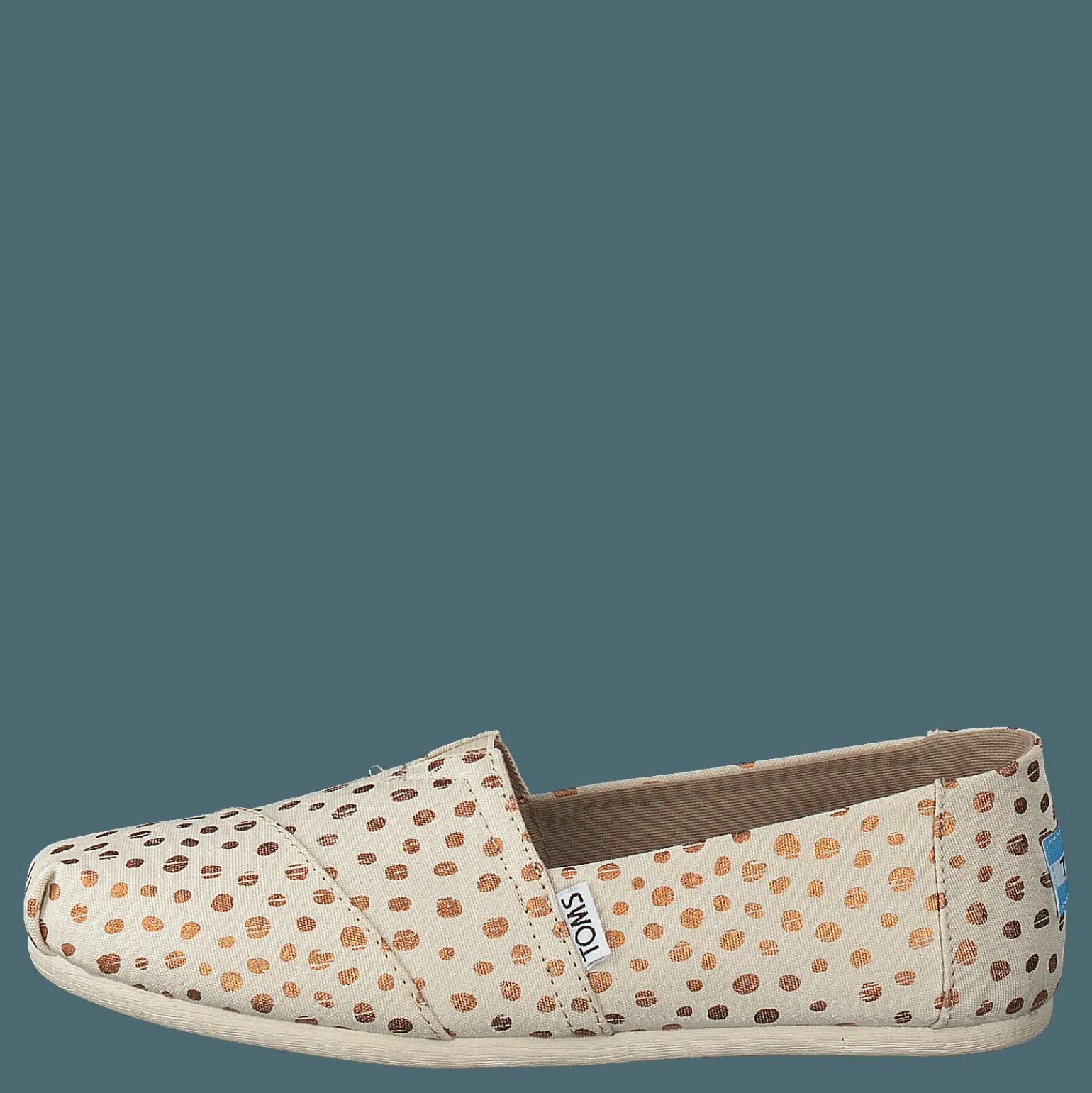 Alpargata Rose Gold/natural Canvas Dots