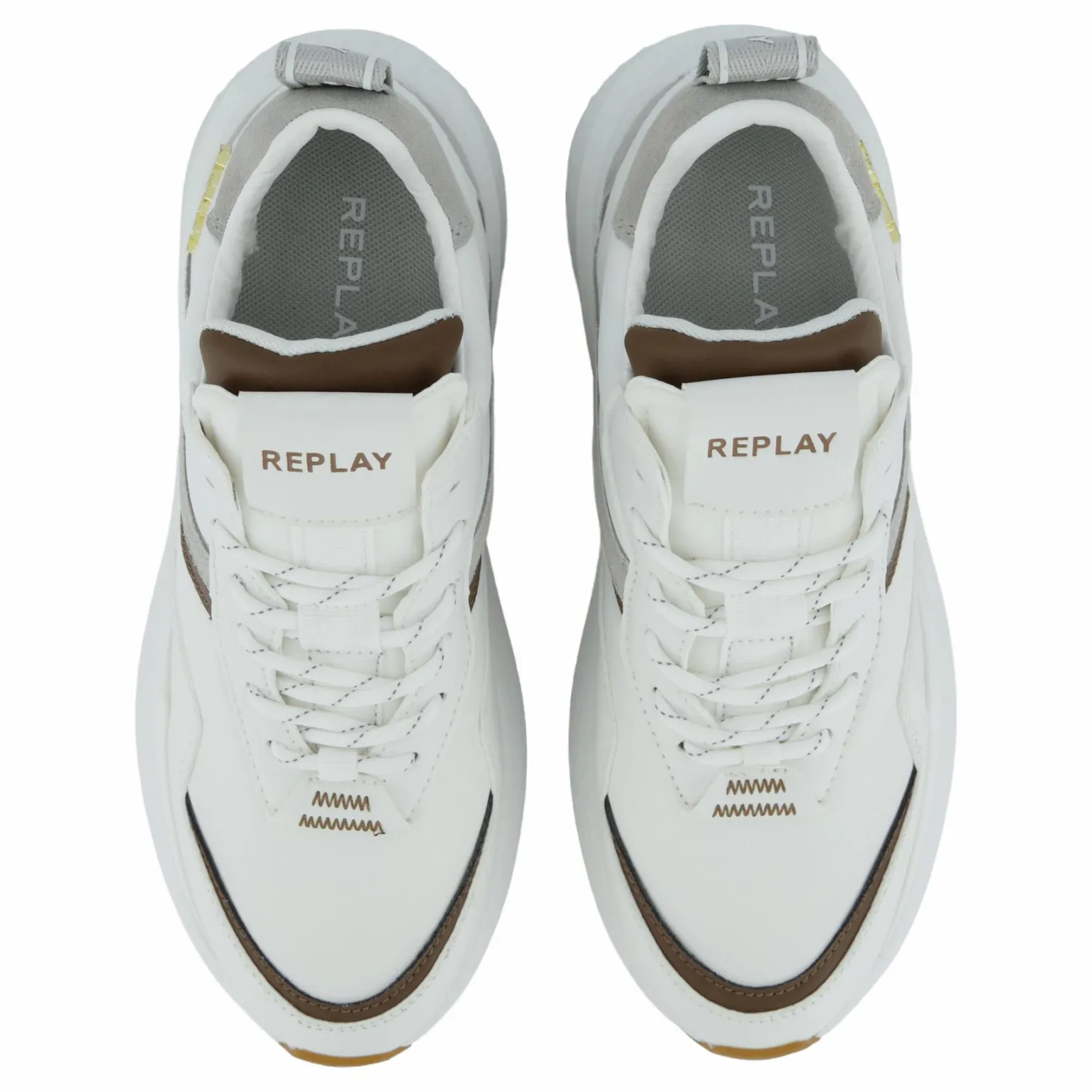 Athena Run White Brown