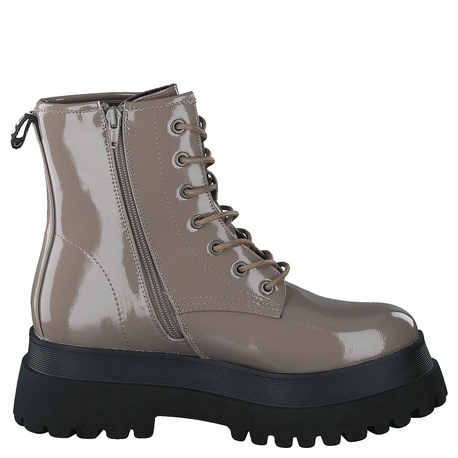 Biagas Laced Up Platform Boot Taupe