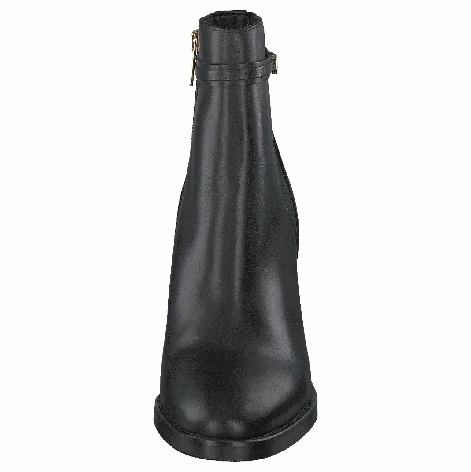Block Branding High Heel Boot Black