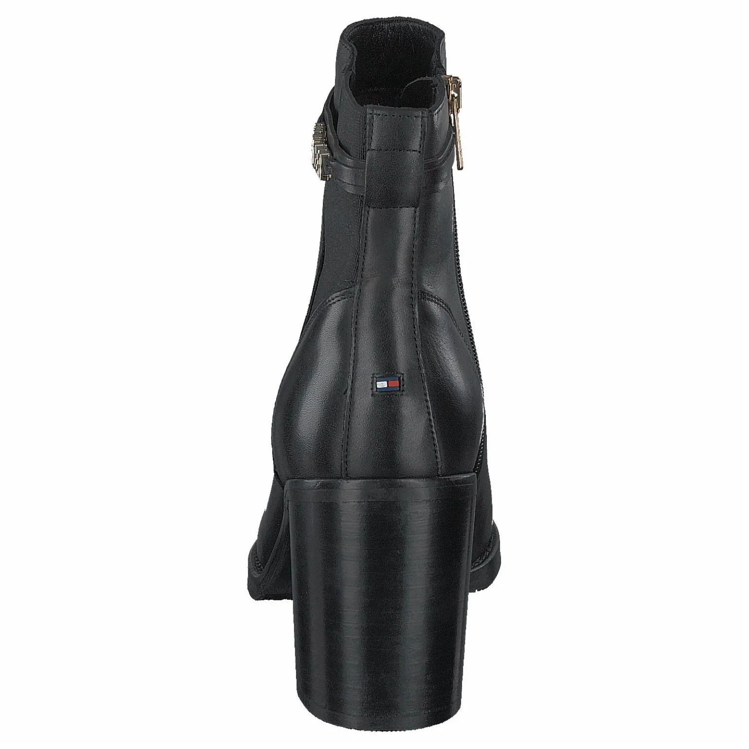 Block Branding High Heel Boot Black