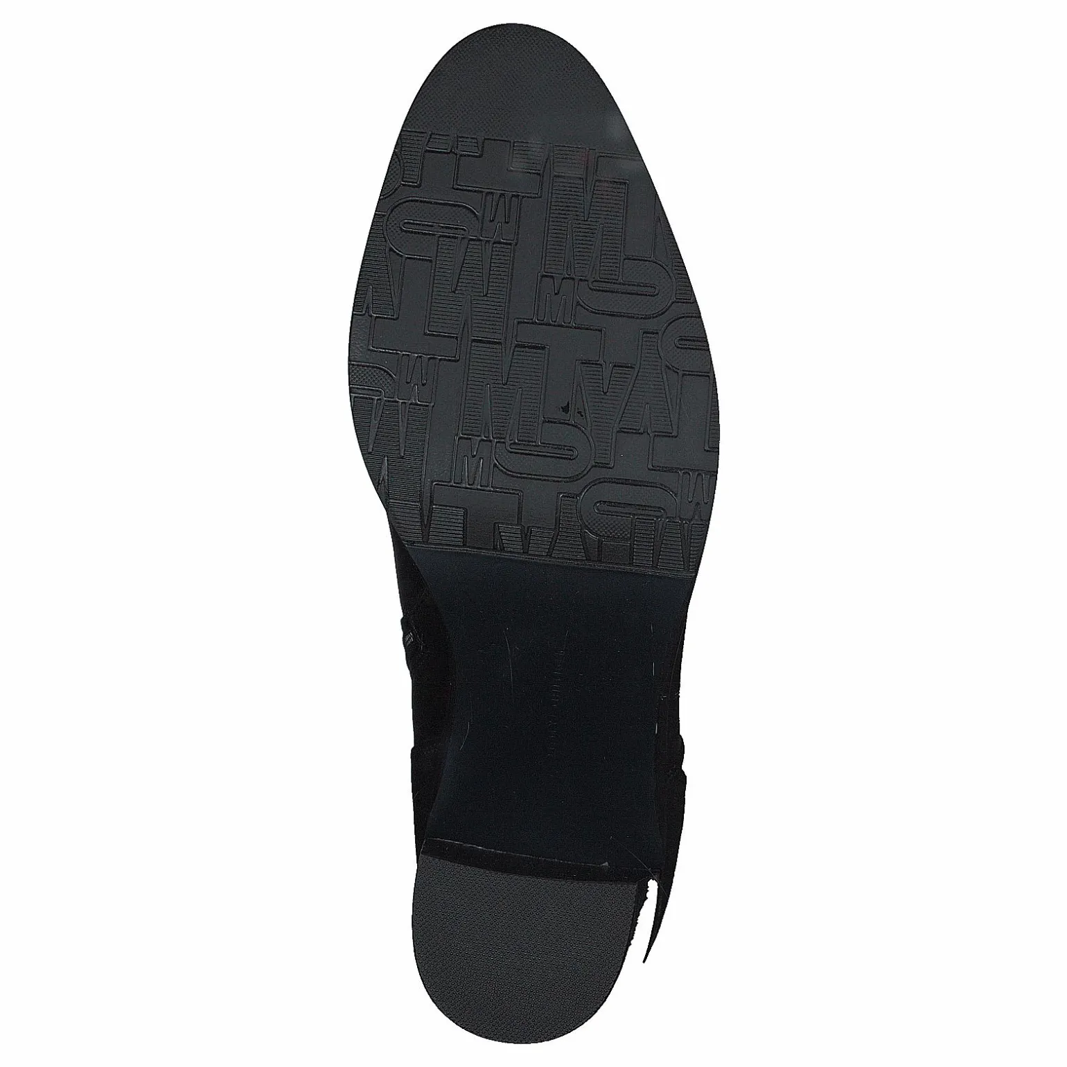 Block Branding High Heel Boot Black