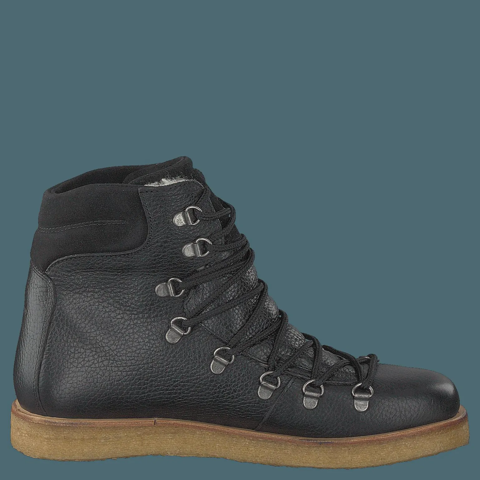 Boot With Laces And D-rings Black