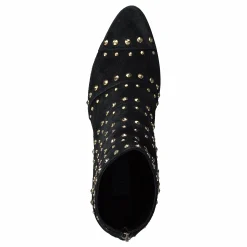 Bootlet W/Rivets Black Suede