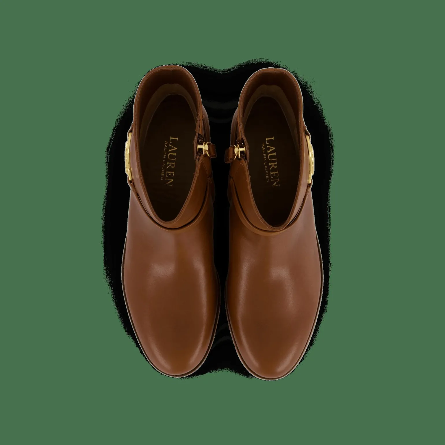 Briela Burnished Leather Bootie Deep Saddle Tan