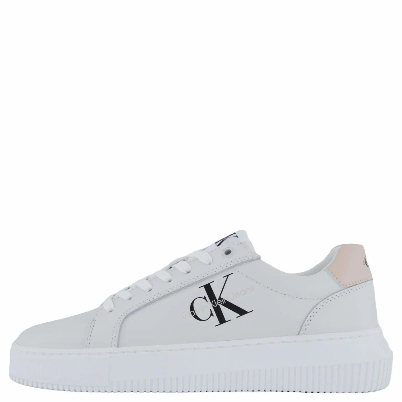 Chunky Cupsole Mono Lth Wn Bright White/whisper Pink