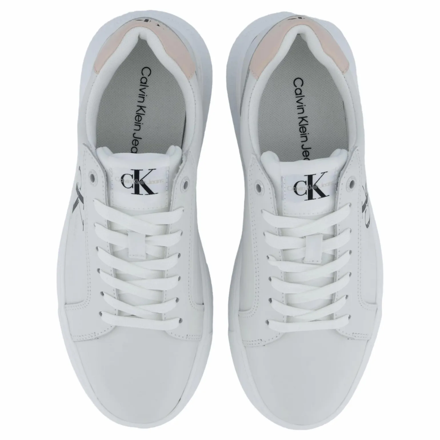 Chunky Cupsole Mono Lth Wn Bright White/whisper Pink