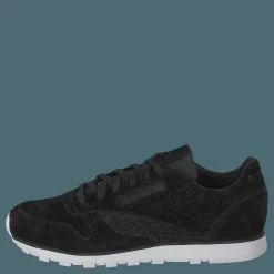 Cl Lthr Woven EMB Black/White