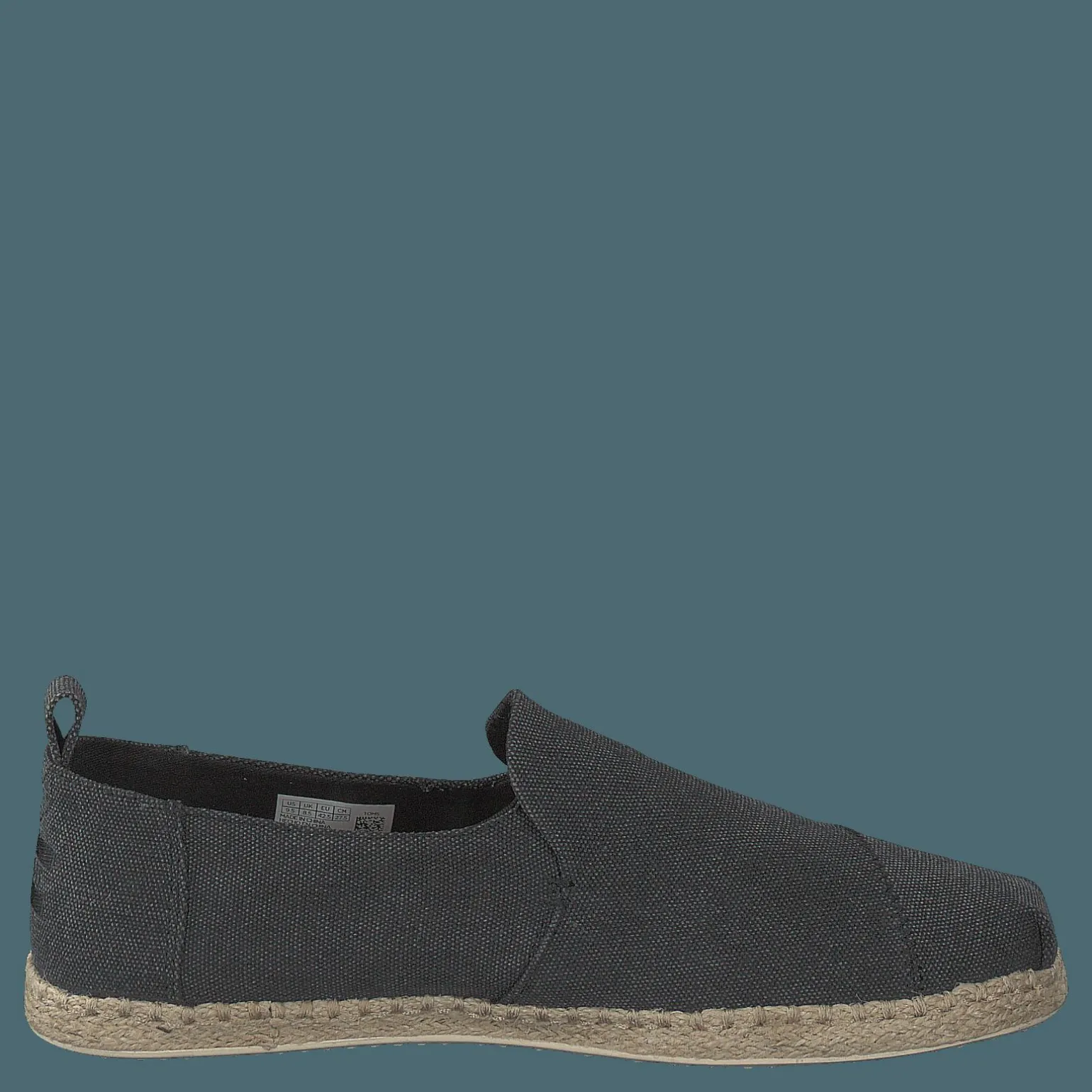 Deconstructed Alpargata Rope Black Washed Canvas/rope