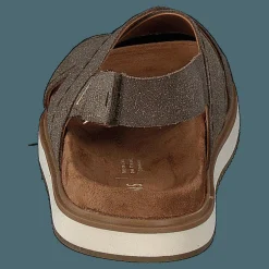 Dusty Gold Star Suede Brown Metallic