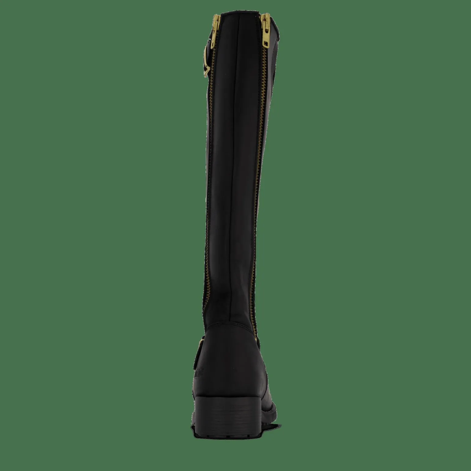 High Boot Double Zip Black / Shiny Gold