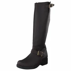 High Zip Back Brown Shiny Gold