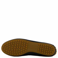 Jayna Nappa Leather Driver Flat Black