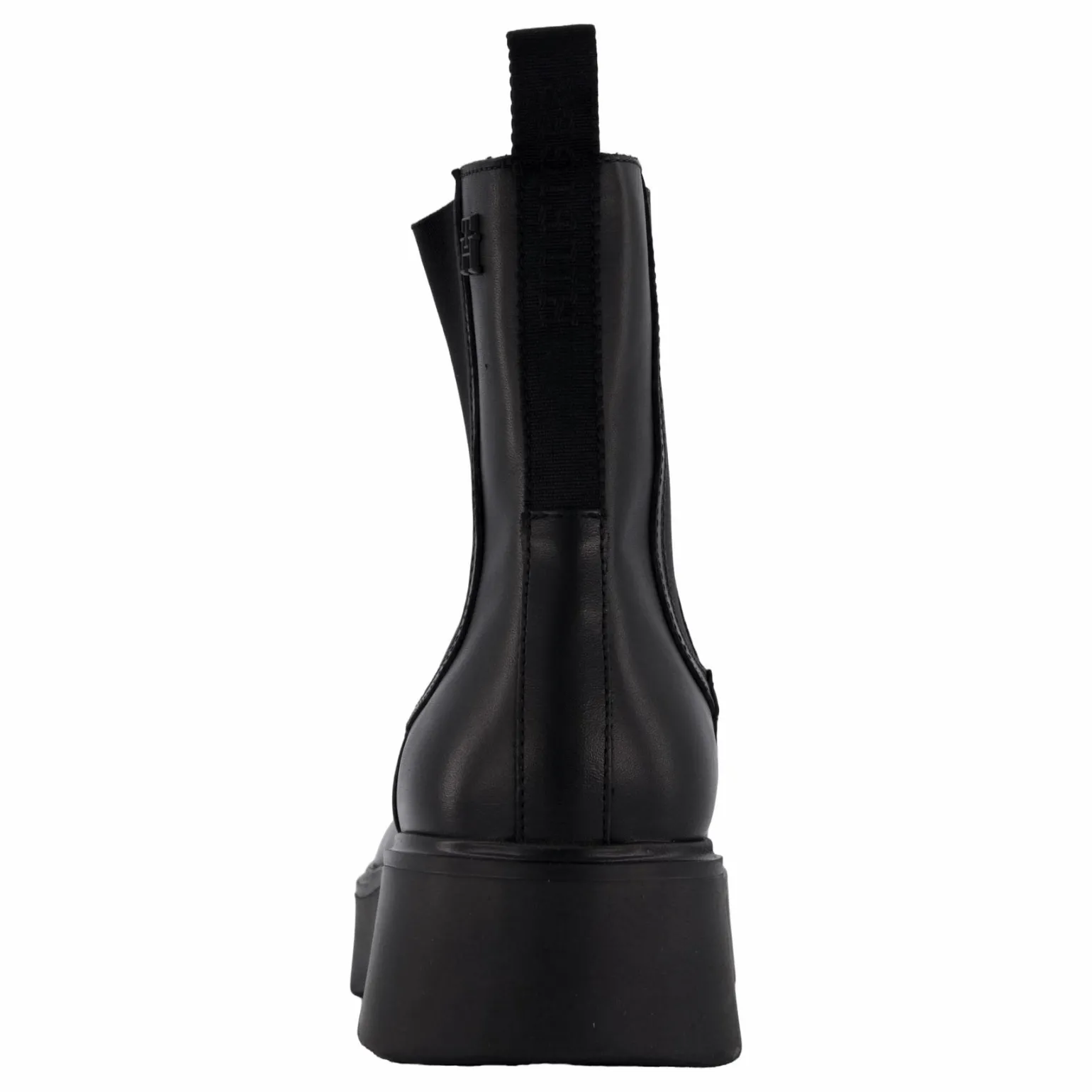 Minimal Leather Chelsea Logota Black