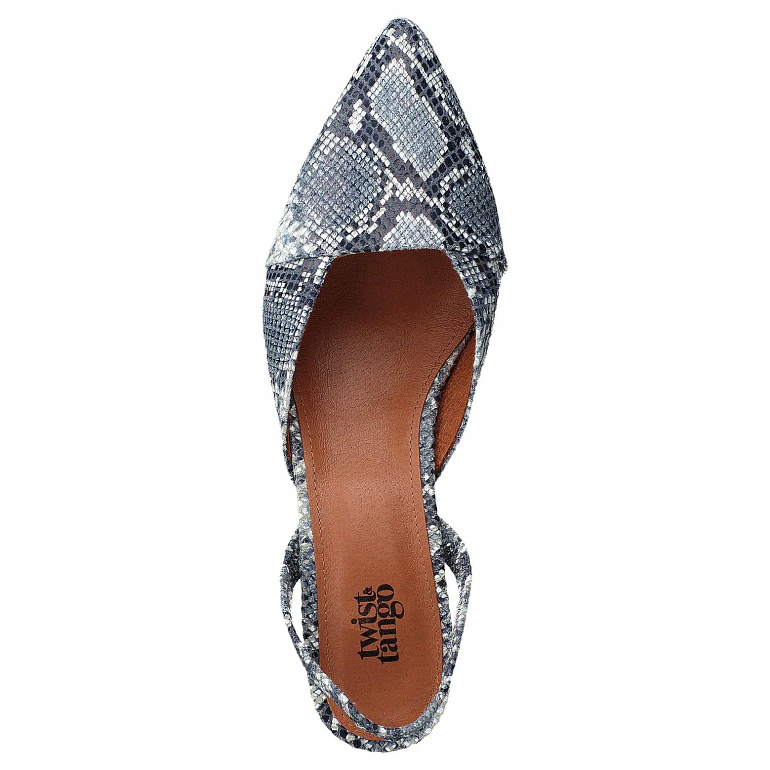 Monaco Slingbacks Blue Snake