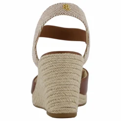 Pearle II Leather & Canvas Espadrille Deep Saddle Tan / Neutral / Deep Saddle Tan