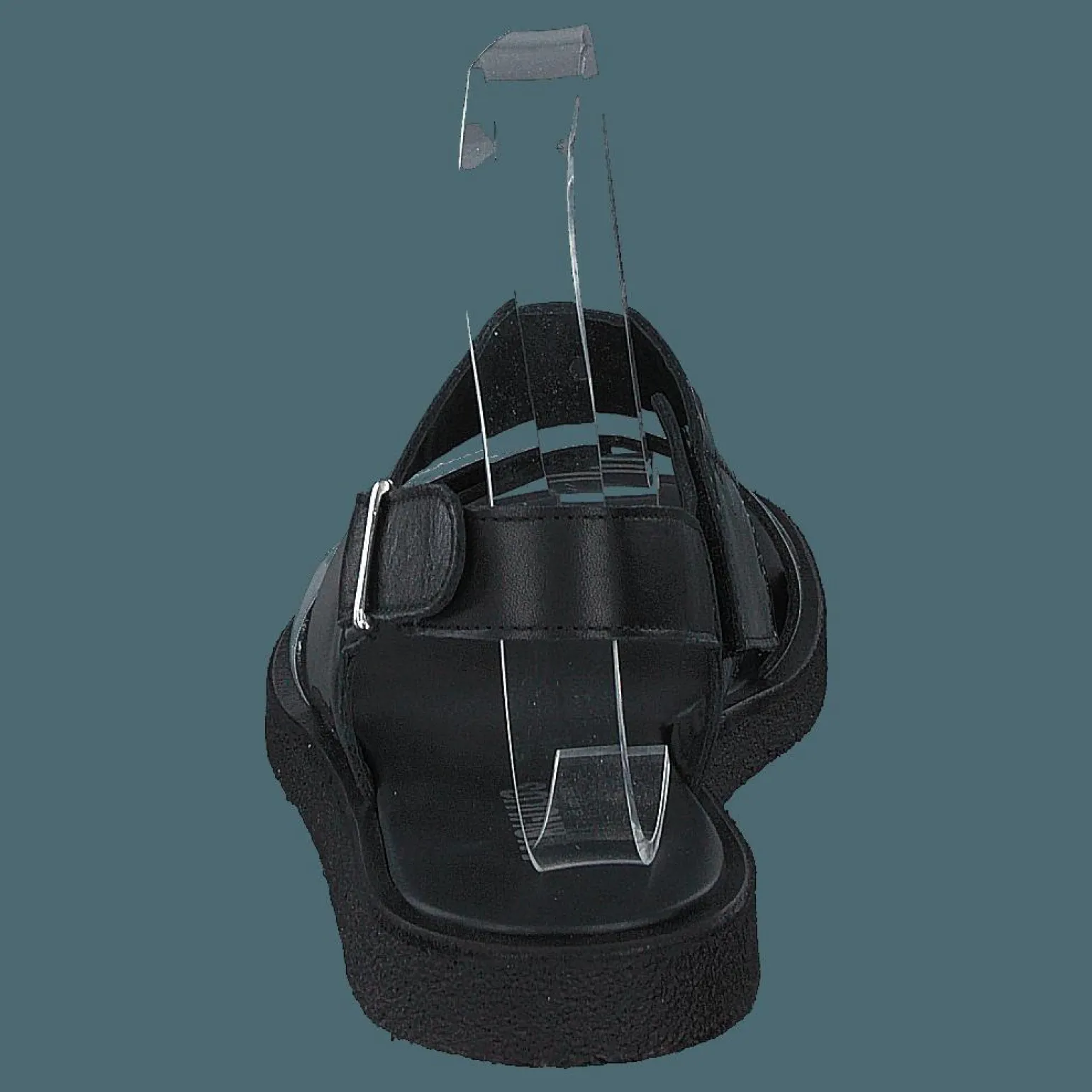 Sandal With Plateau Sole Greyblue/black/black