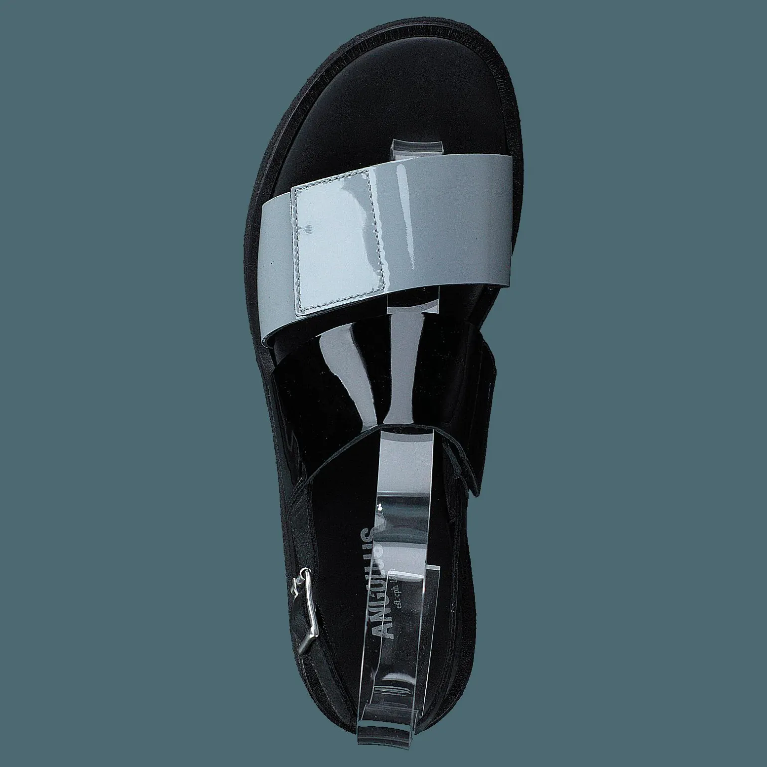 Sandal With Plateau Sole Greyblue/black/black
