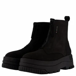 Tjw Zip  Up Flatform Nubuck Bo Black