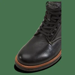 Tumbled Leather Boot Black