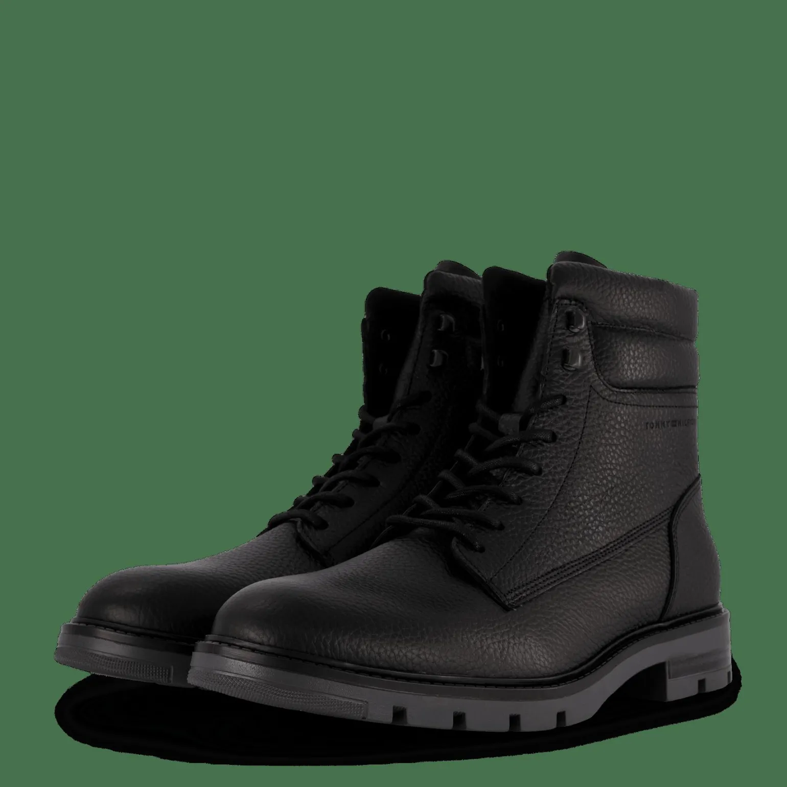 Varm Padded Hilfiger Lth Boot Black
